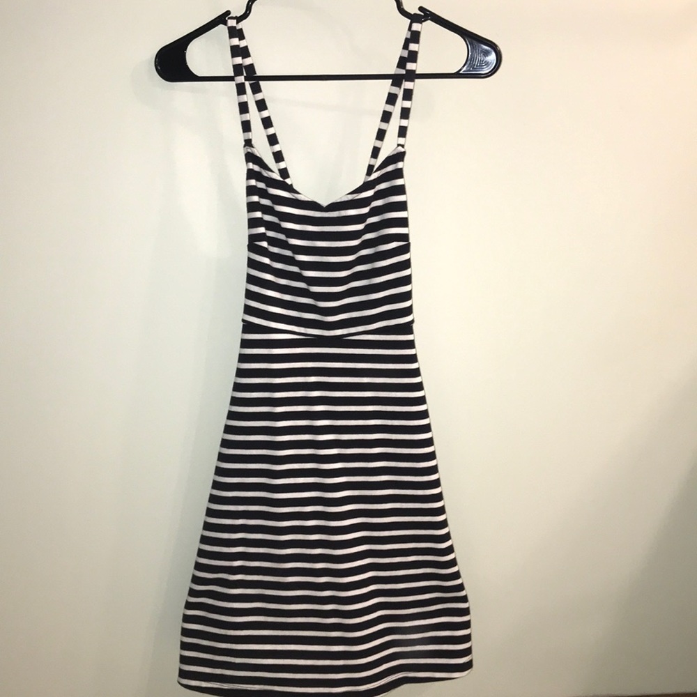 Old Navy black and white striped sundress -Size XS